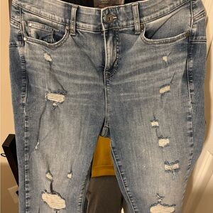 Torrid Bombshell straight Light Blue Distressed Boyfriend Jeans